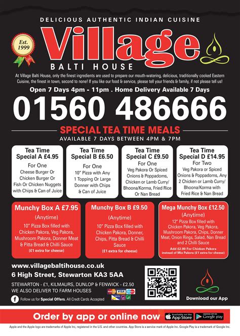 VILLAGE BALTI HOUSE Stewarton, KA3 5AA .